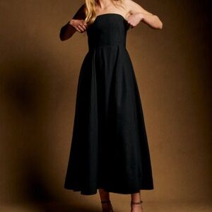 Sezane Soleane Black Linen Dress - Size 38